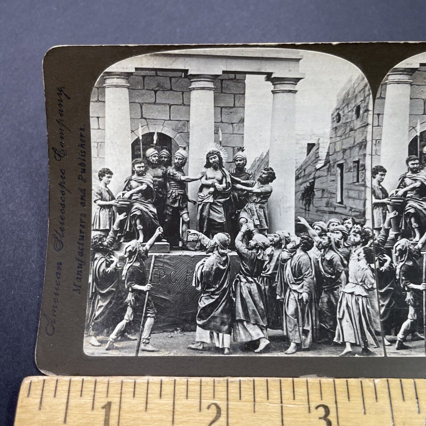 Antique 1880s Jesus Is Condemned To Death Stereoview Photo Card P3132