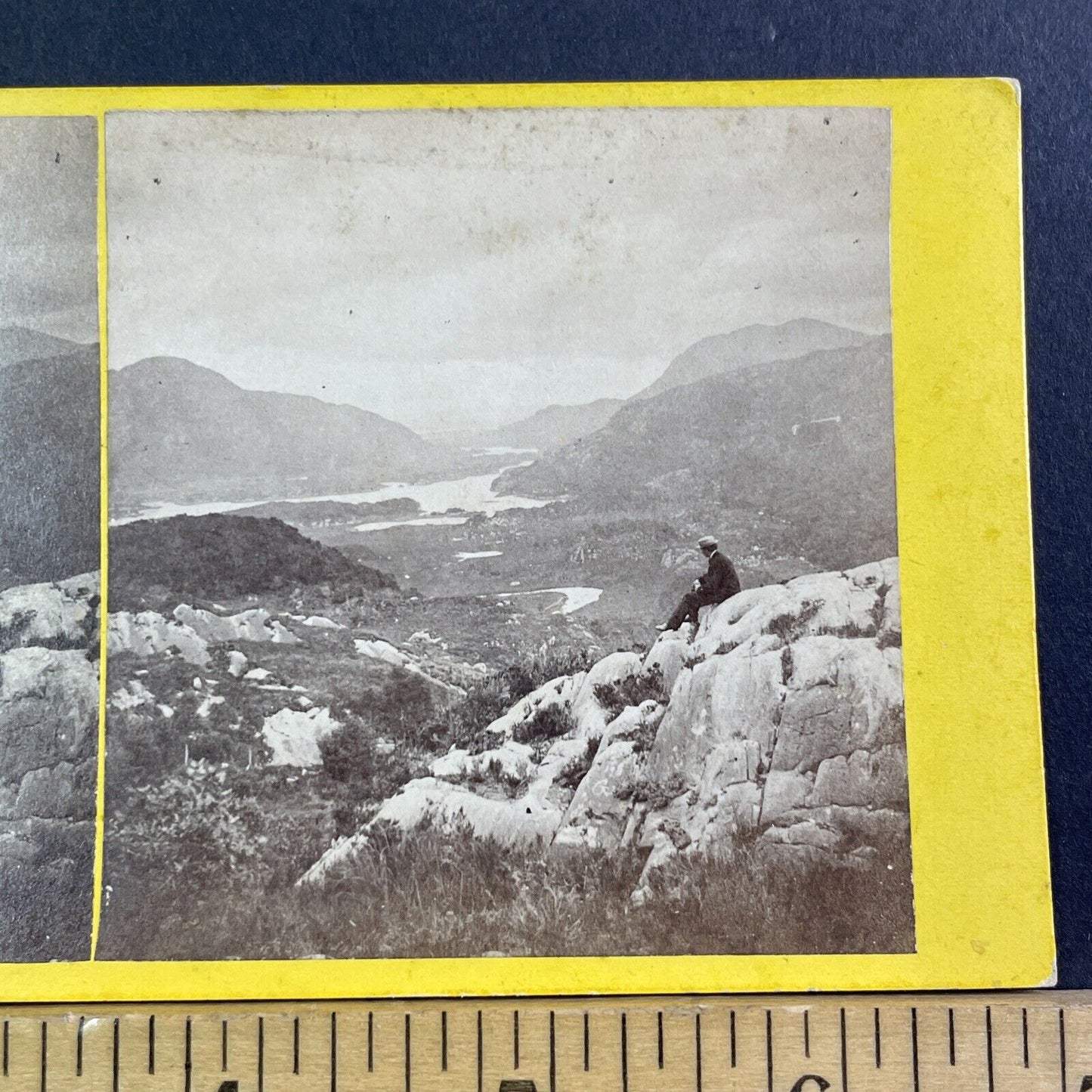 Killarney Lakes Ireland Stereoview James Robinson Optician Antique c1870 X3788