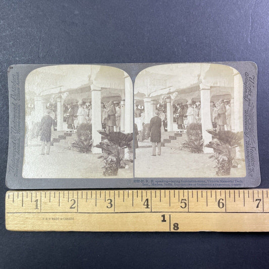 King George and Queen Mary in India as Prince of Wales Stereoview c1906 Y504