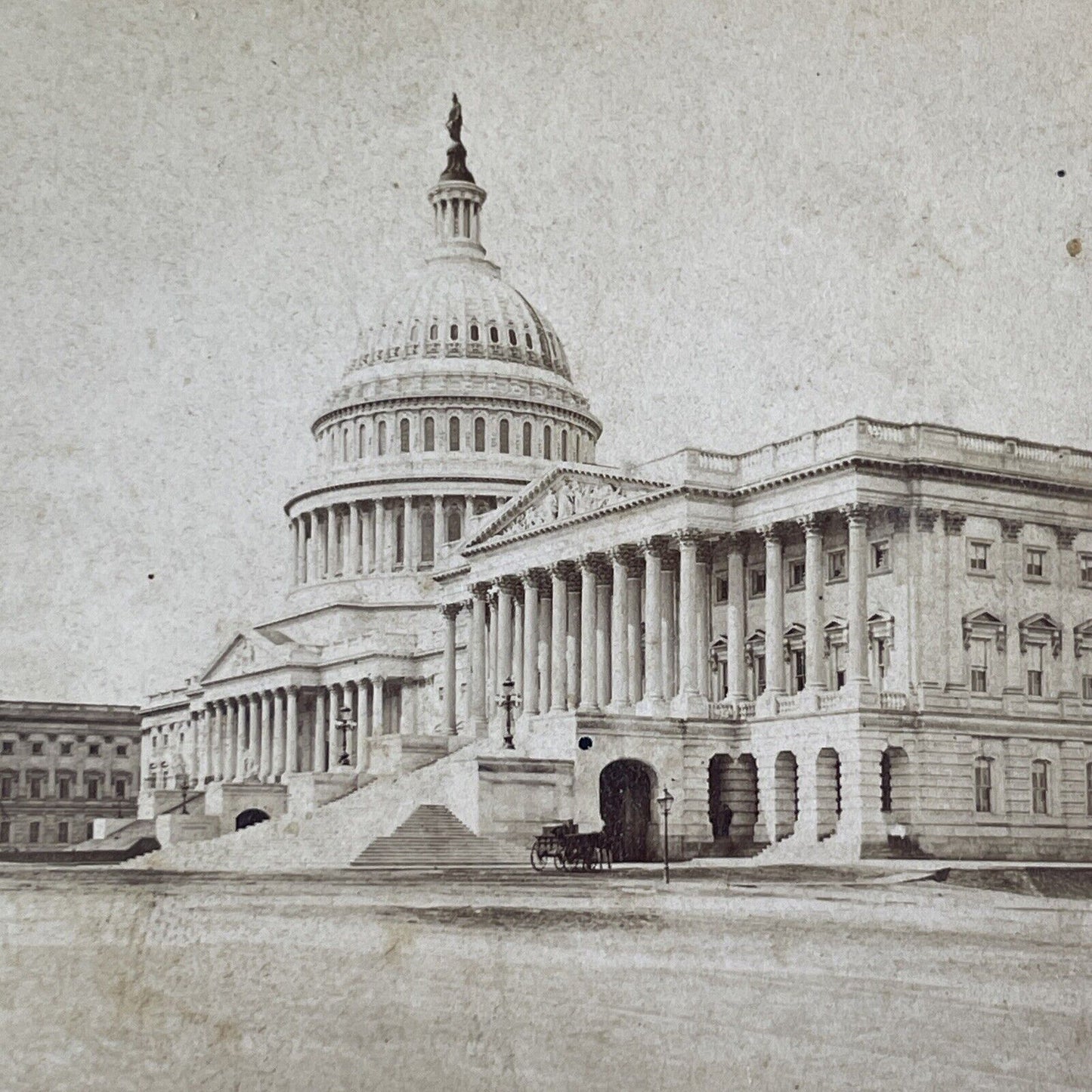 US Capitol Building Dome Completed Stereoview F.H. Bell Antique c1868 X3146