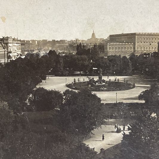 Antique 1902 Royal Palace In Stockholm Sweden Stereoview Photo Card P5030