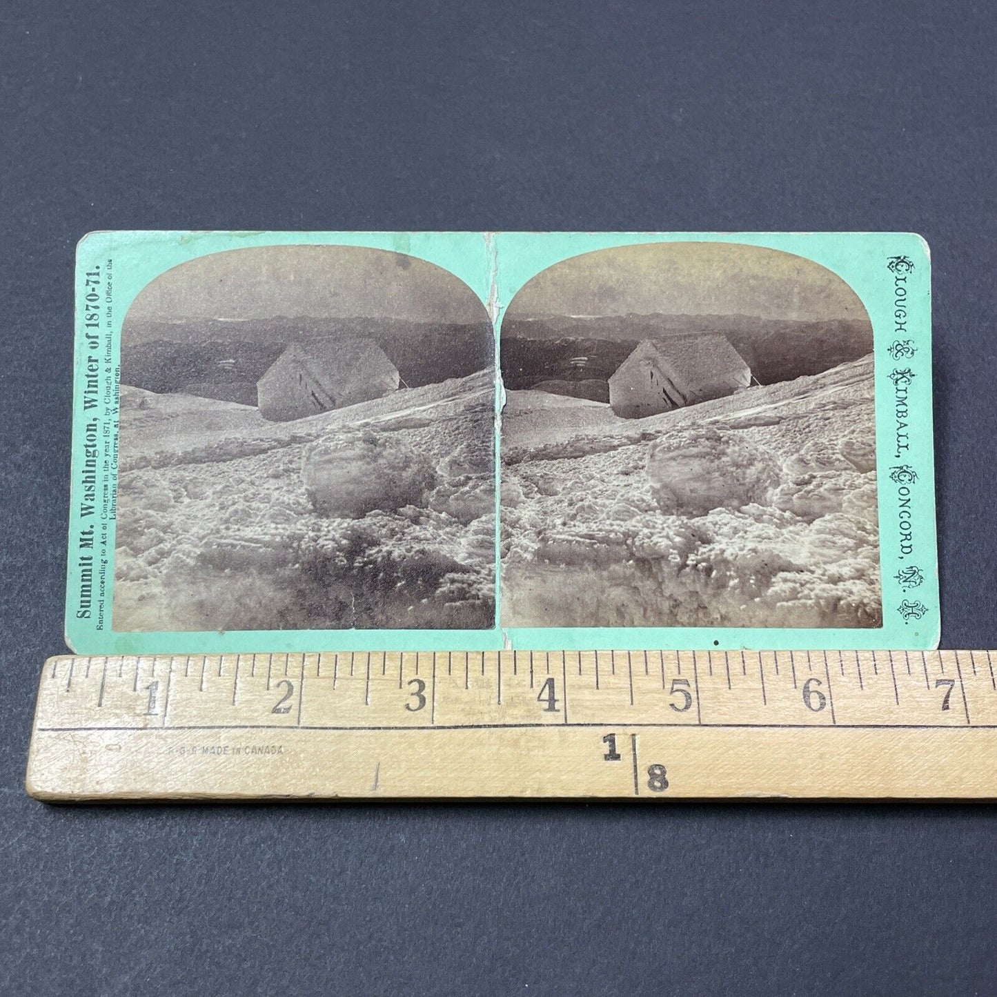 Antique 1871 Tip Top House Mt Washington Ice Storm Stereoview Photo Card V1880