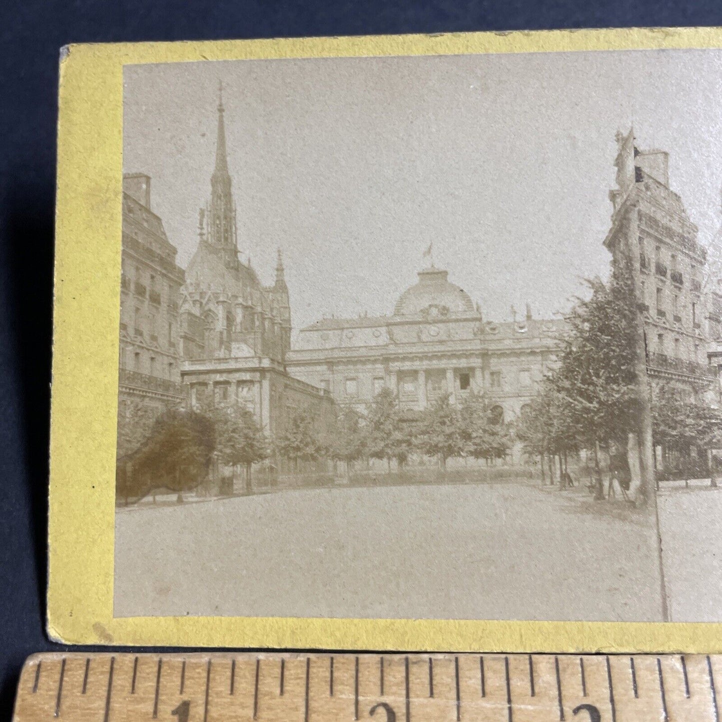 Antique 1870s Palace Of Justice Paris France Stereoview Photo Card P4370