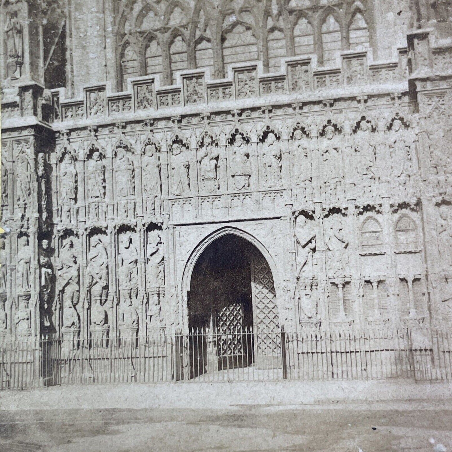 Exeter Cathedral Church Stereoview Devonshire England Antique c1860s Y150