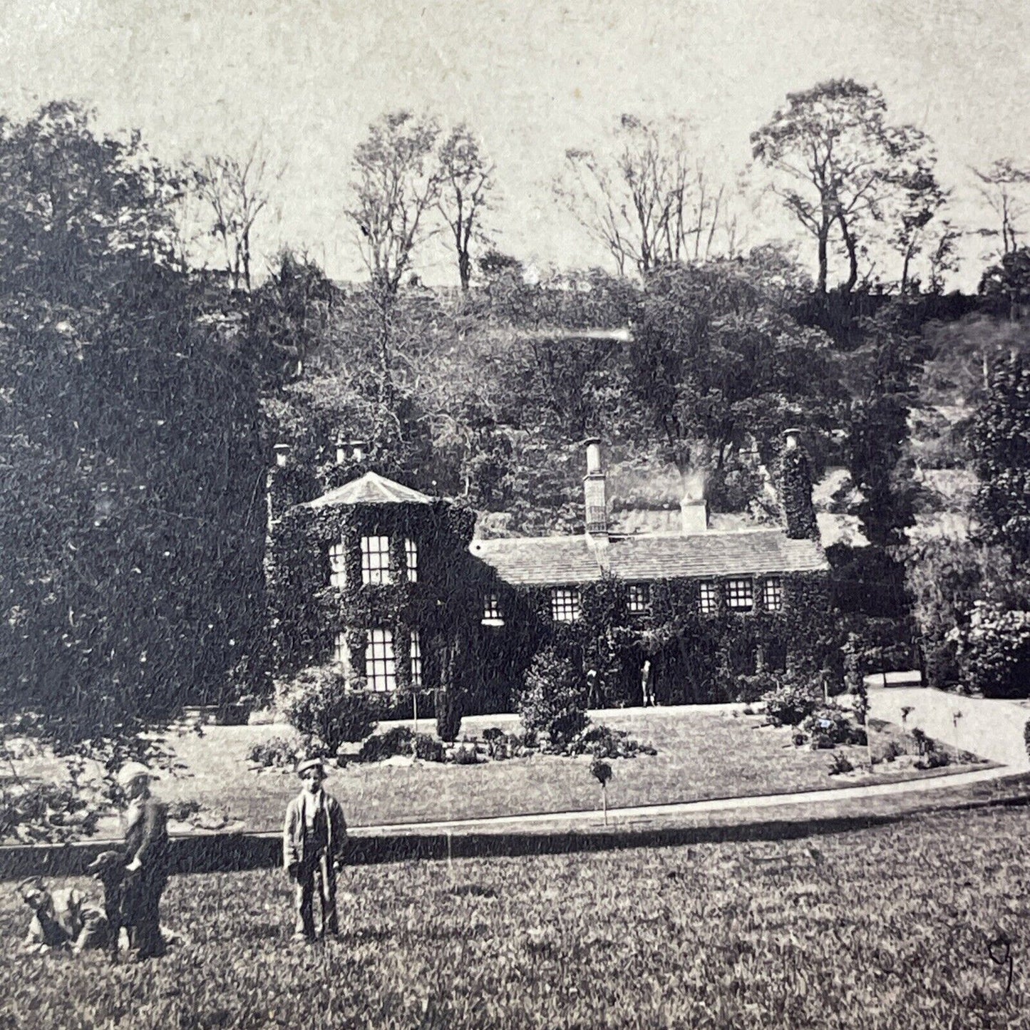 Rookery Cottage Mansion Ashford England UK Stereoview Antique c1880 X2595