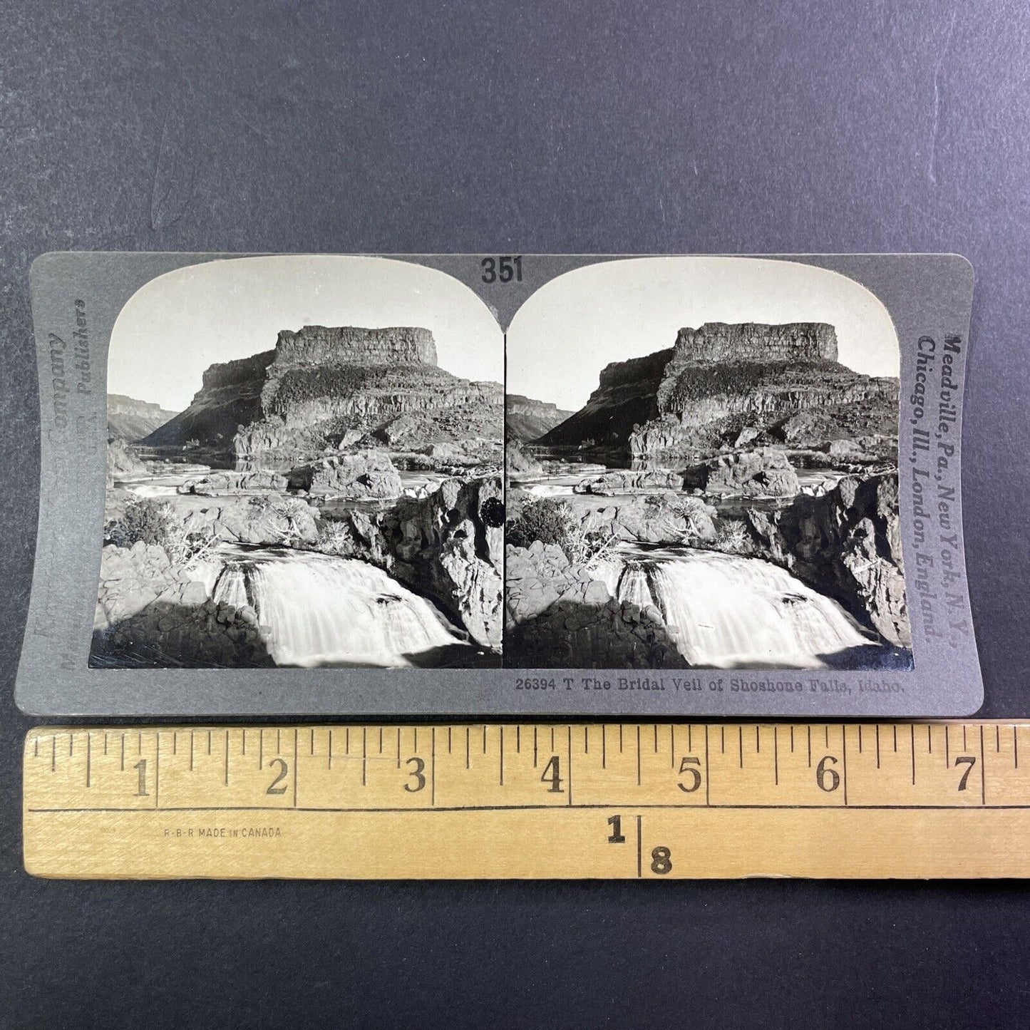 Shoshone Falls Idaho Stereoview Shoshone River Antique c1920 Y518