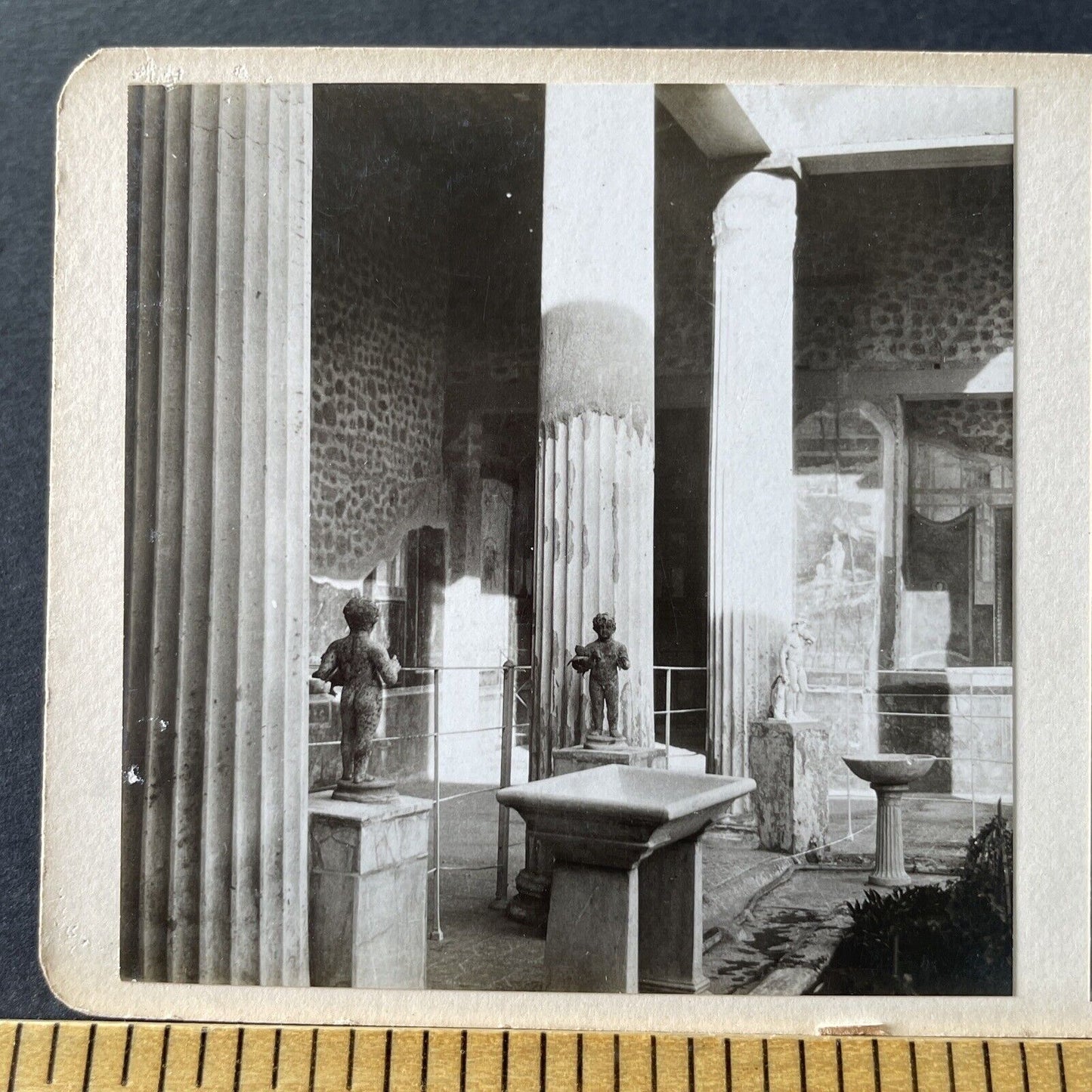 Antique 1925 House Of The Vettii Pompeii Italy OOAK Stereoview Photo Card P3273