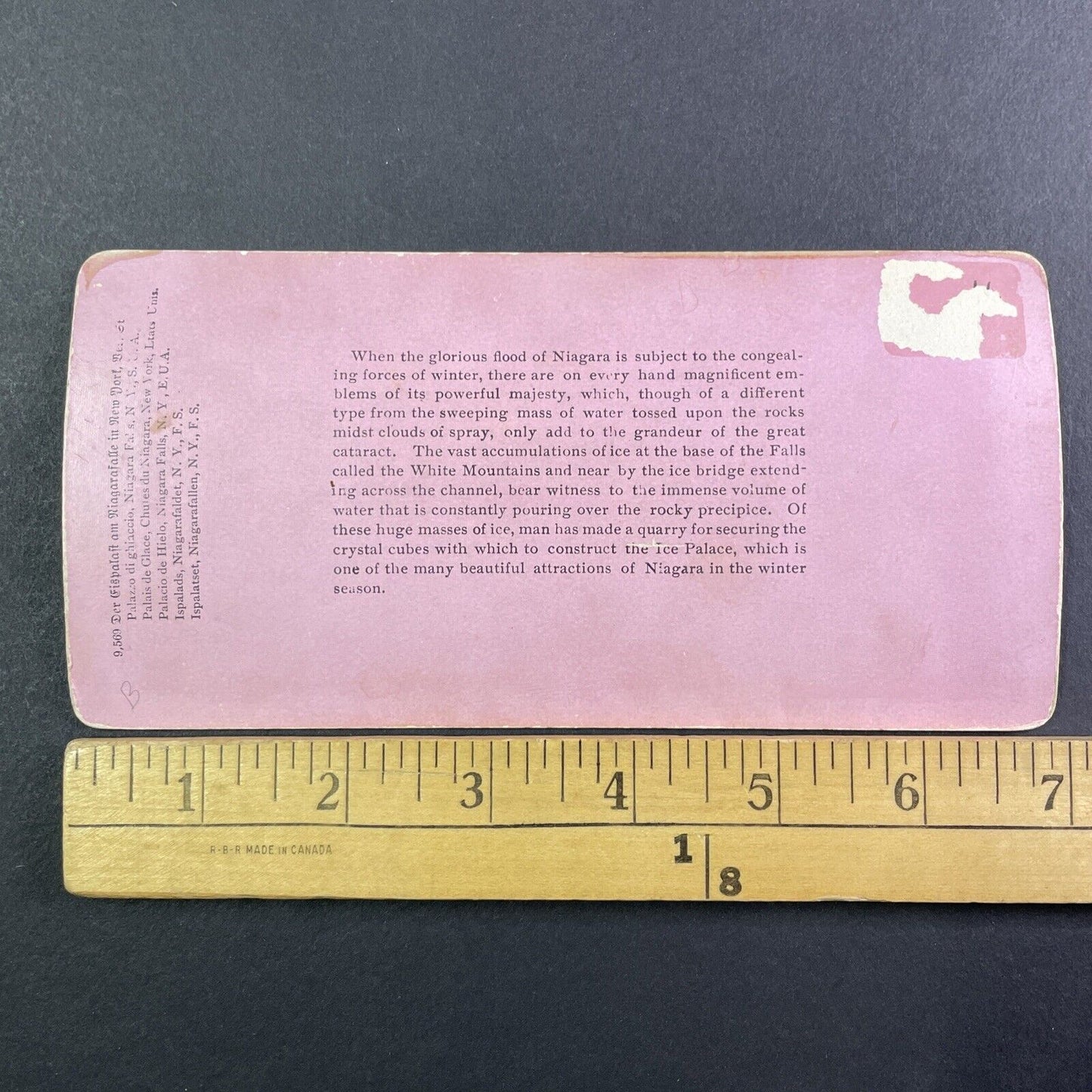 Hand-Carved Ice Castle Niagara Falls New York Stereoview Antique c1899 Y1439