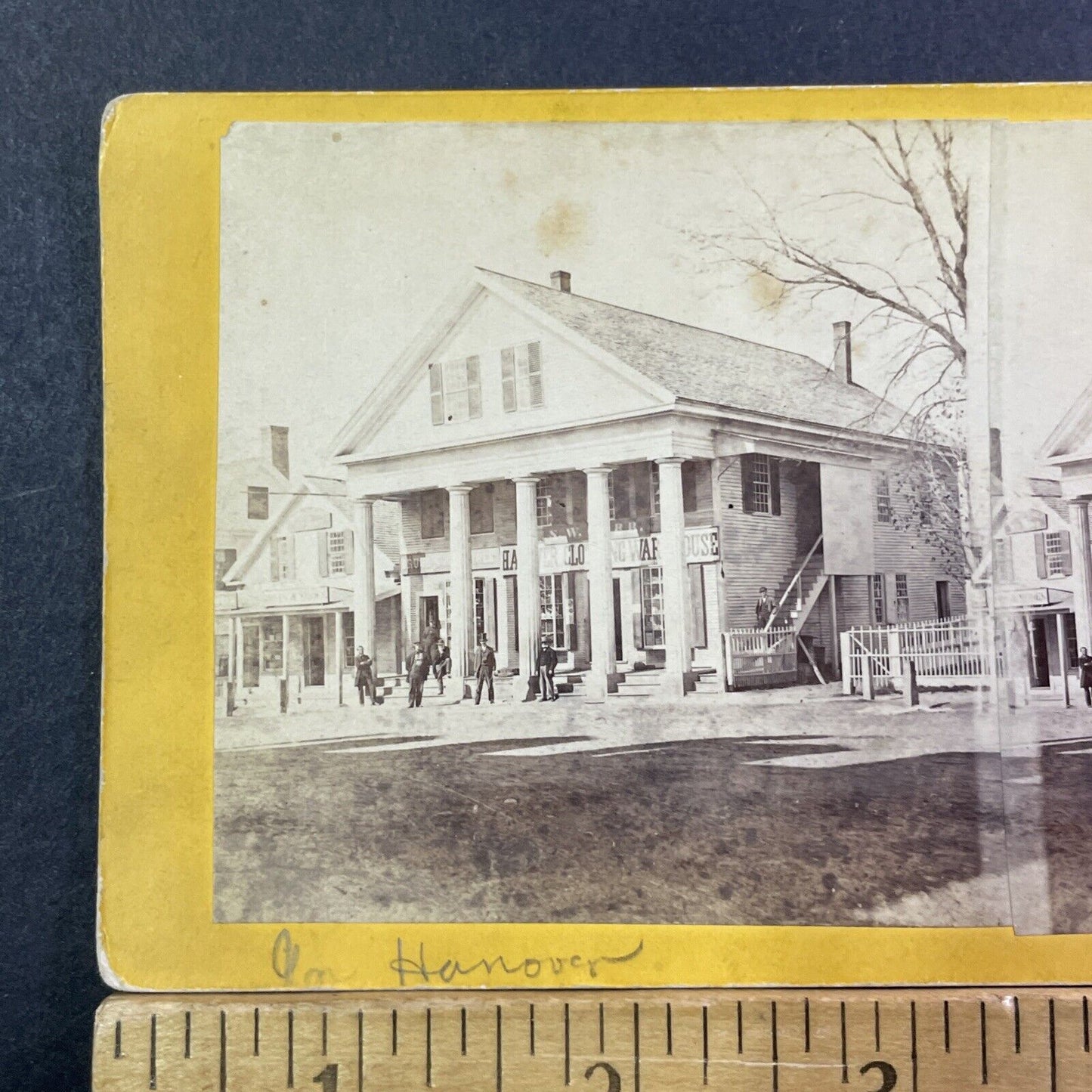 Hanover Clothing Warehouse Store NH Stereoview Photo Card Antique c1870 X970