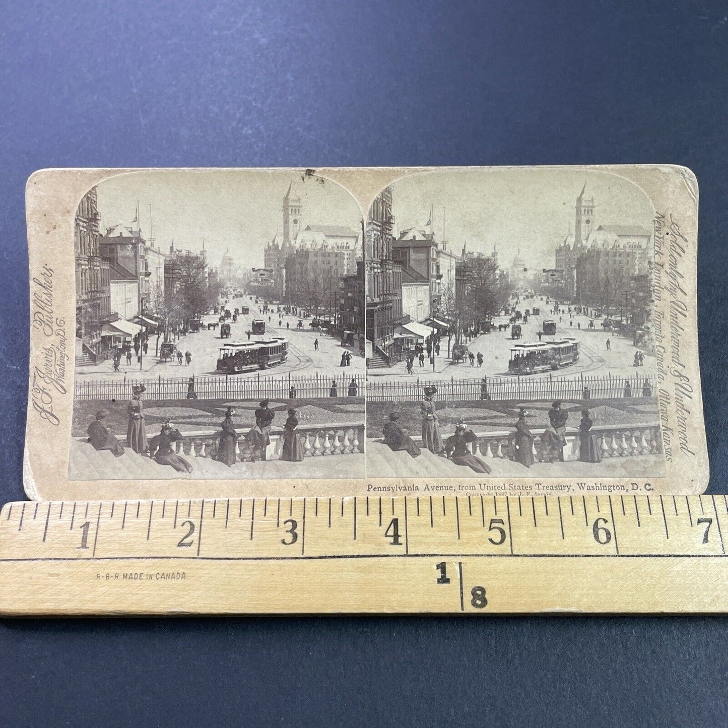 Antique 1897 Pennsylvania Avenue Washington DC Stereoview Photo Card P3947