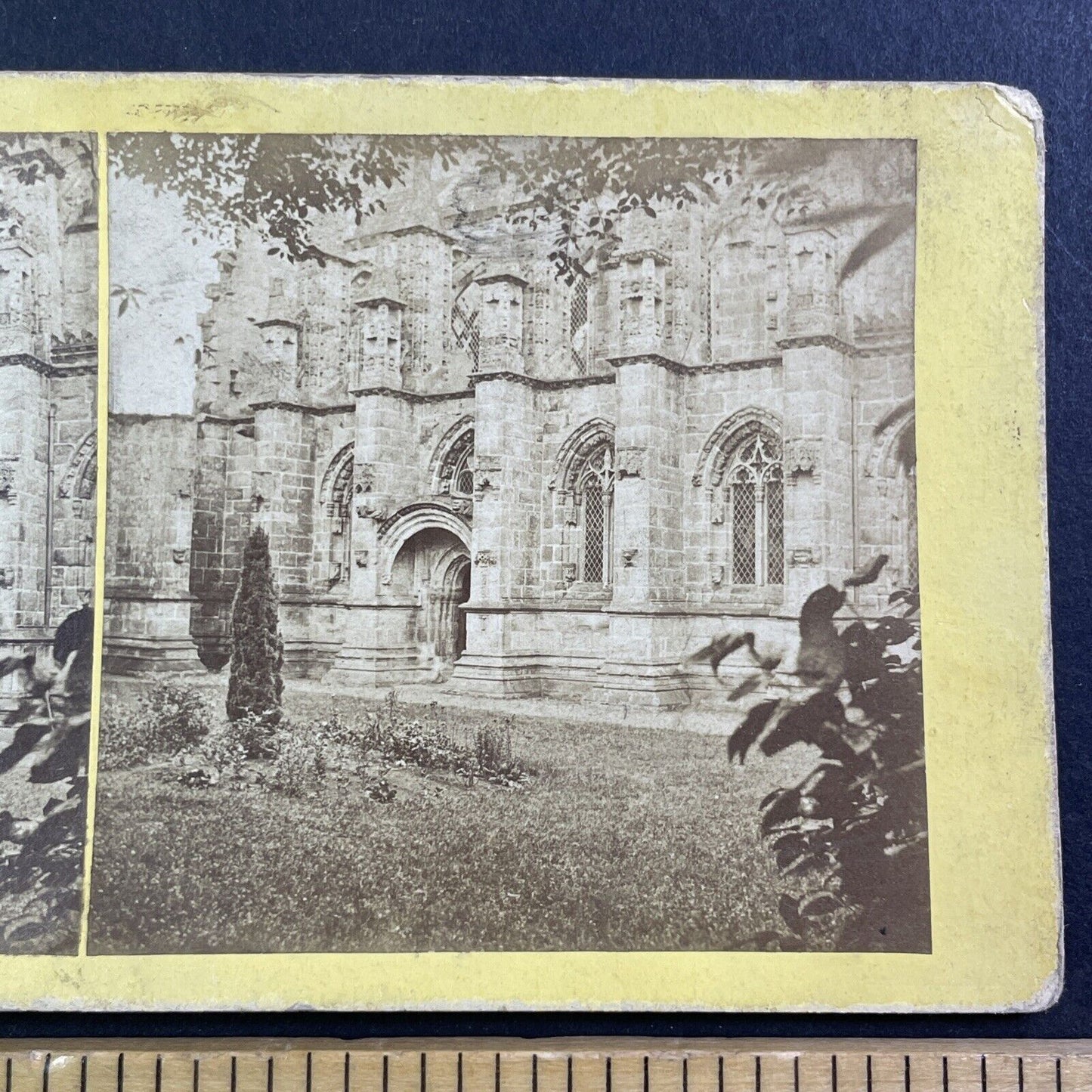 Roslin Chapel Scotland Stereoview attr. Roger Fenton Antique c1868 X4058