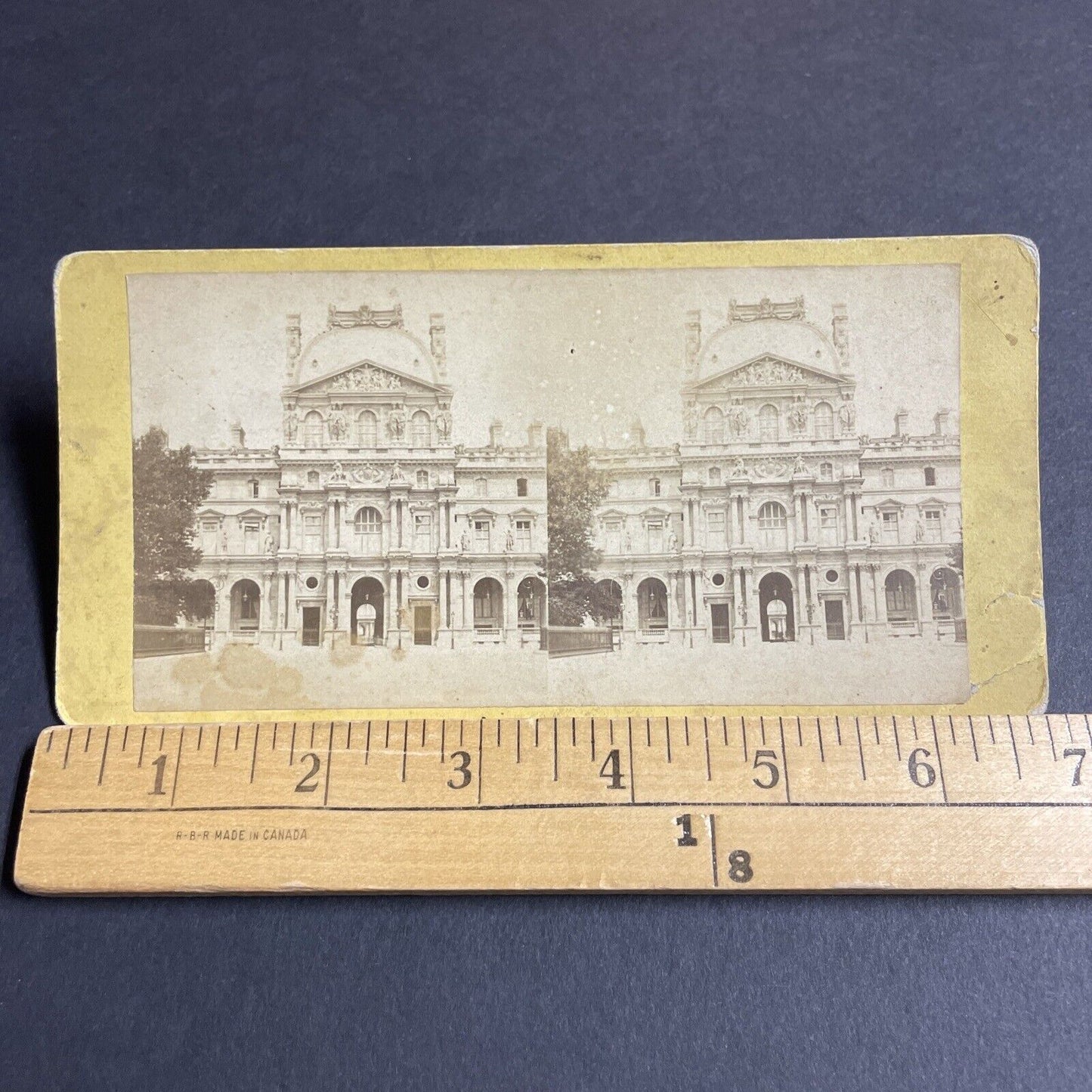 Antique 1870s The Louvre Gallery Paris France Stereoview Photo Card P4223