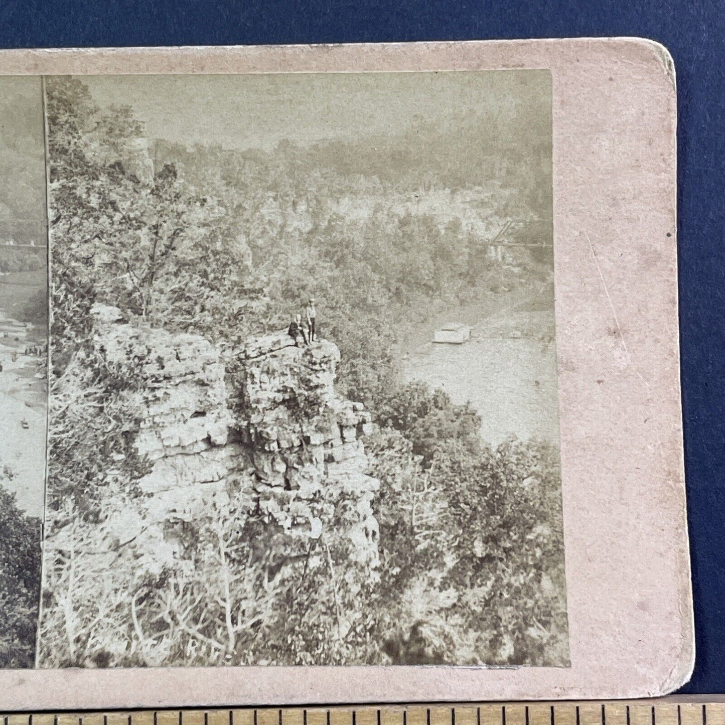 Lover's Leap? Cumberland Maryland Stereoview Cliffs Antique c1870 X1915