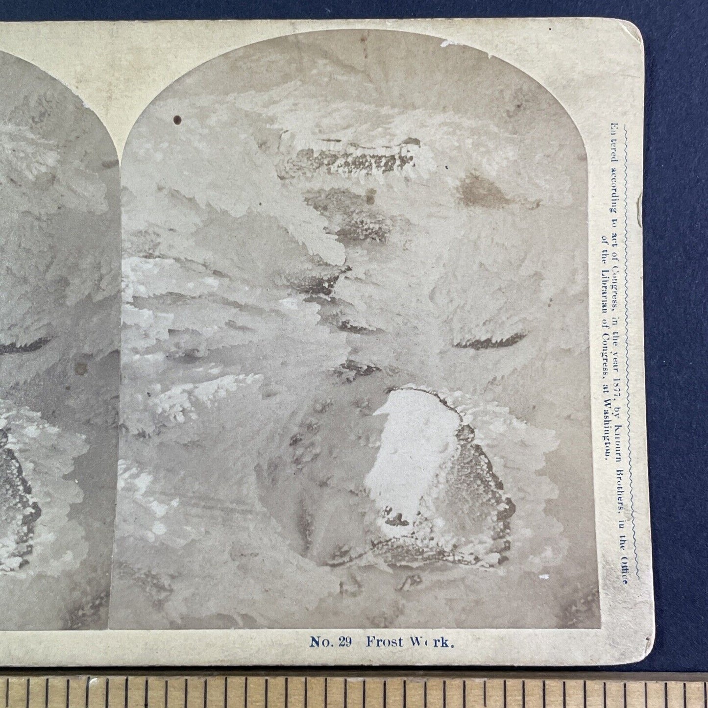 Frost Snow Cave on Mt Washington Stereoview New Hampshire c1877 Y2277