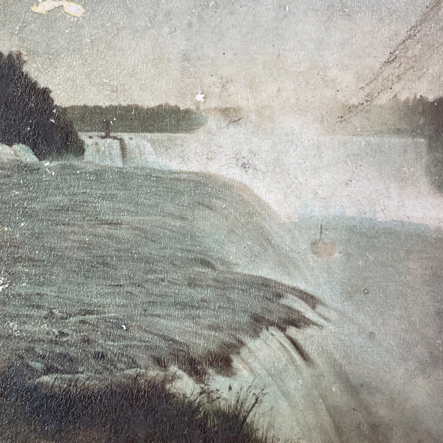Niagara Falls From Prospect Point Stereoview Union Eagle Backstamp c1870 Y1703