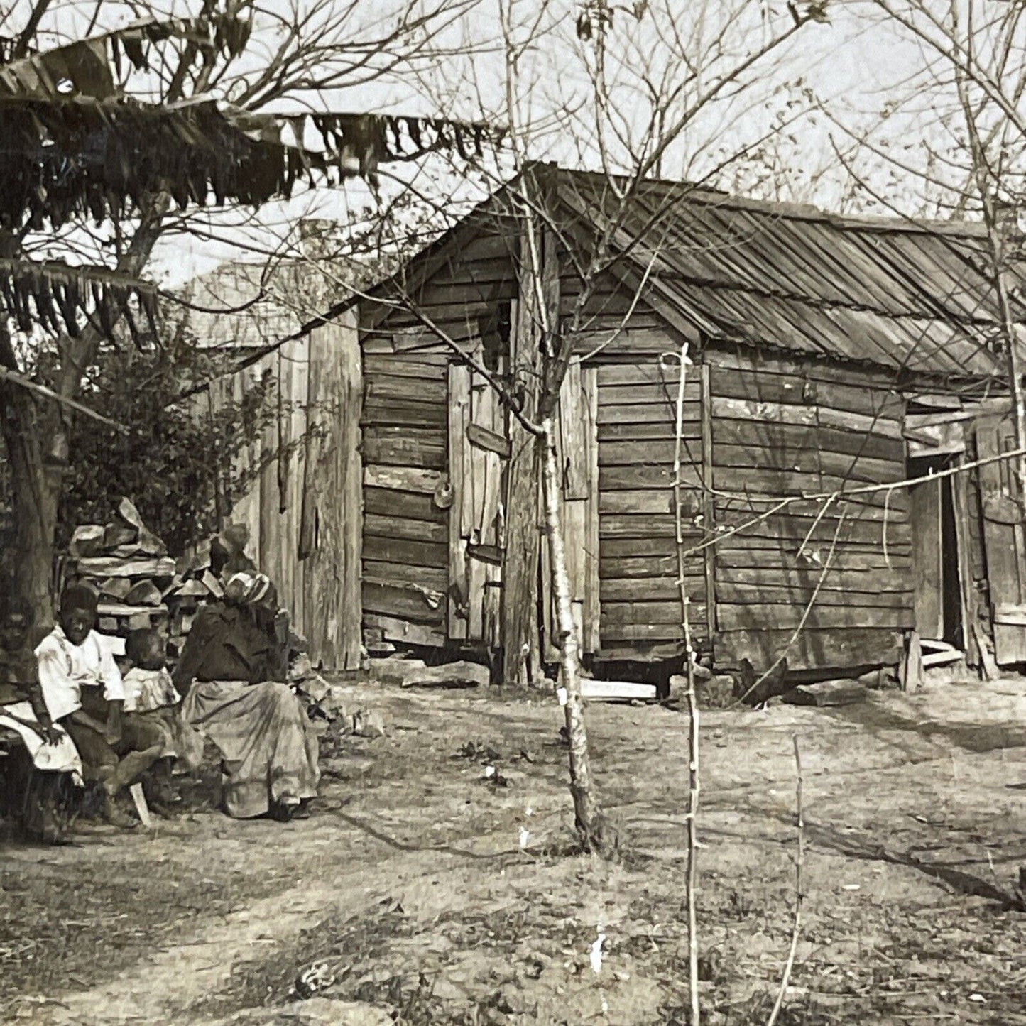 African American Home Stereoview Mississippi River Delta LA Antique c1902 X3133