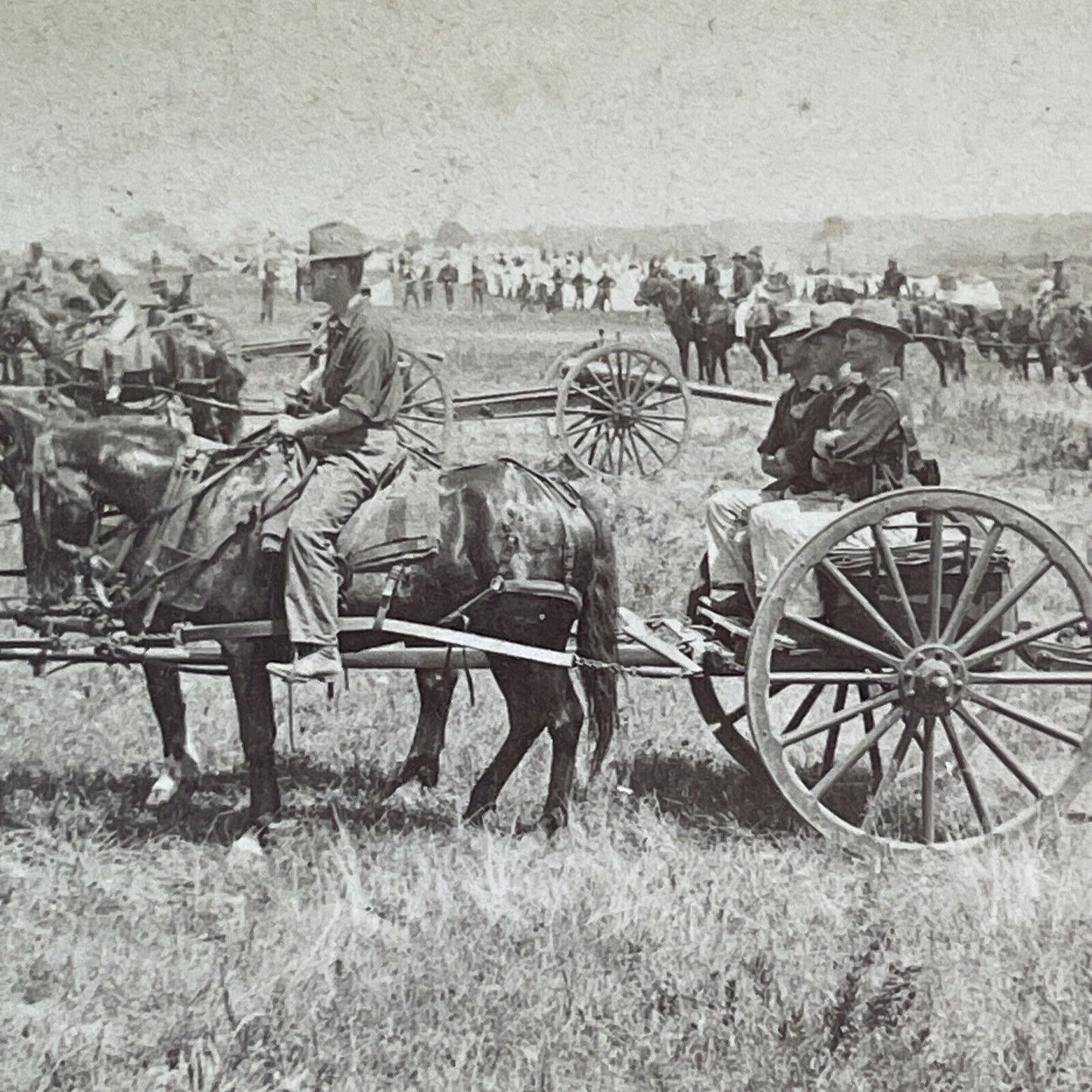 Battery A 1st Pennsylvania Light Artillery Stereoview Antique c1898 X2493