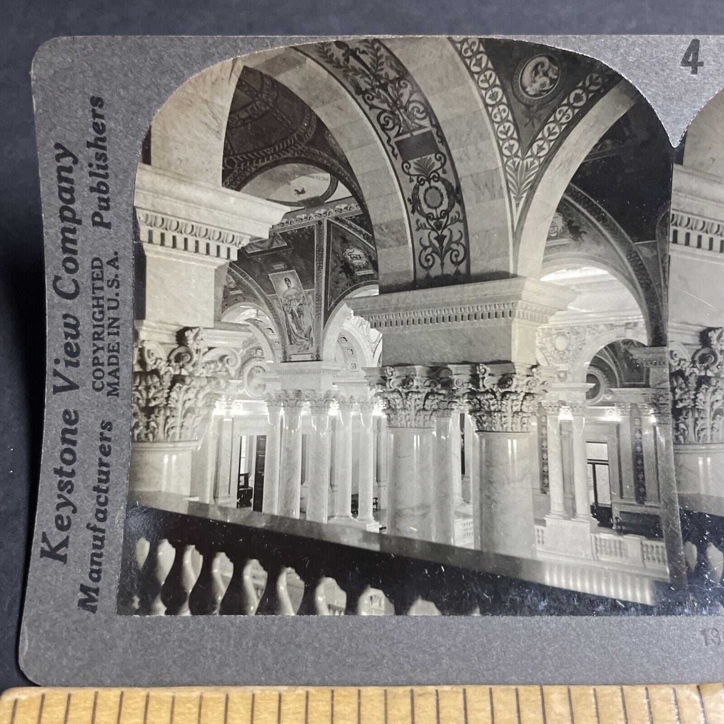 Antique 1920s Congressional Library Washington DC Stereoview Photo Card P4853