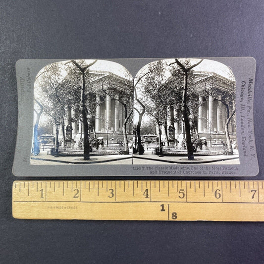 Madeleine Church Paris France Stereoview Antique c1910 Y2210