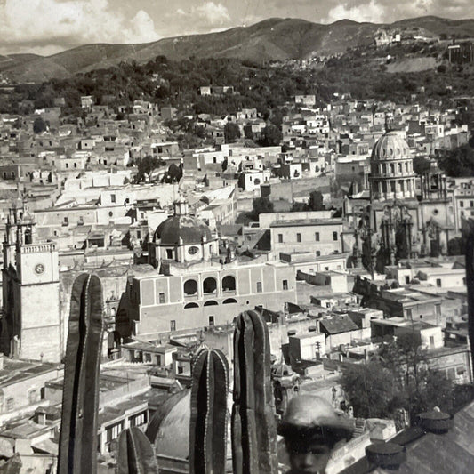 Antique 1910s Guanajuato Silver Mining City Stereoview Photo Card P4443