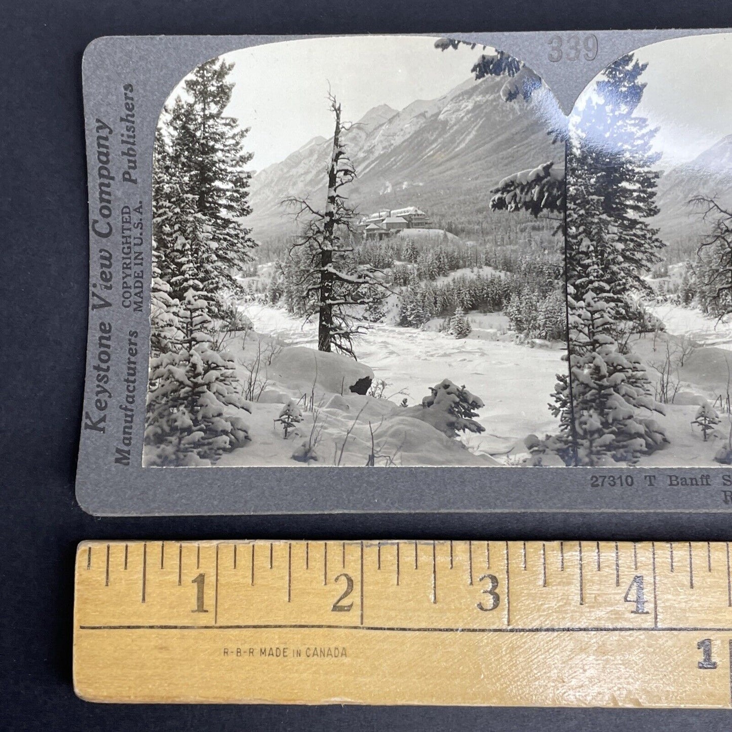 Antique 1904 Banff Springs Hotel Alberta Canada Stereoview Photo Card PC886