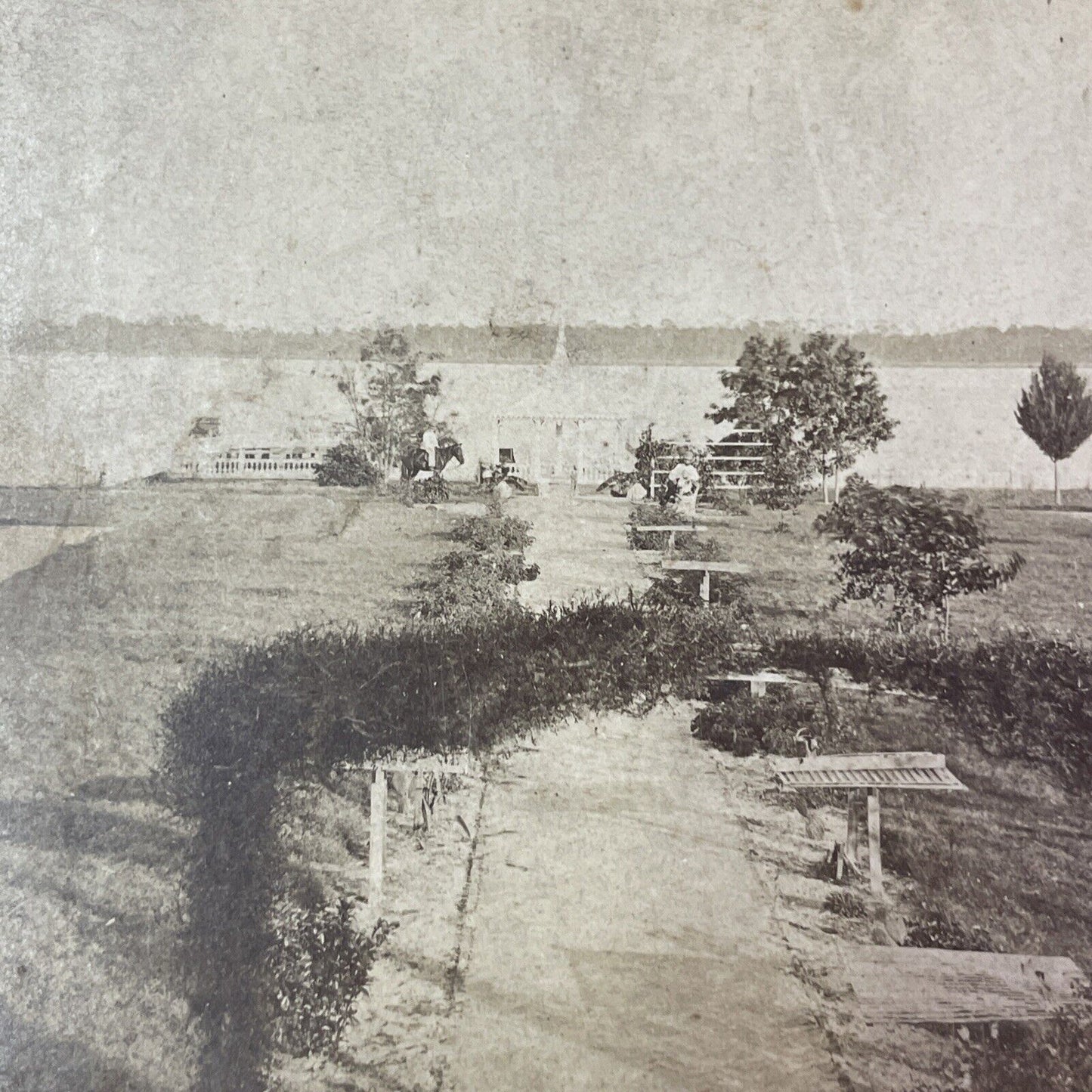 Milton S. Littlefield Residence Stereoview Jacksonville FL Antique c1870s Y051