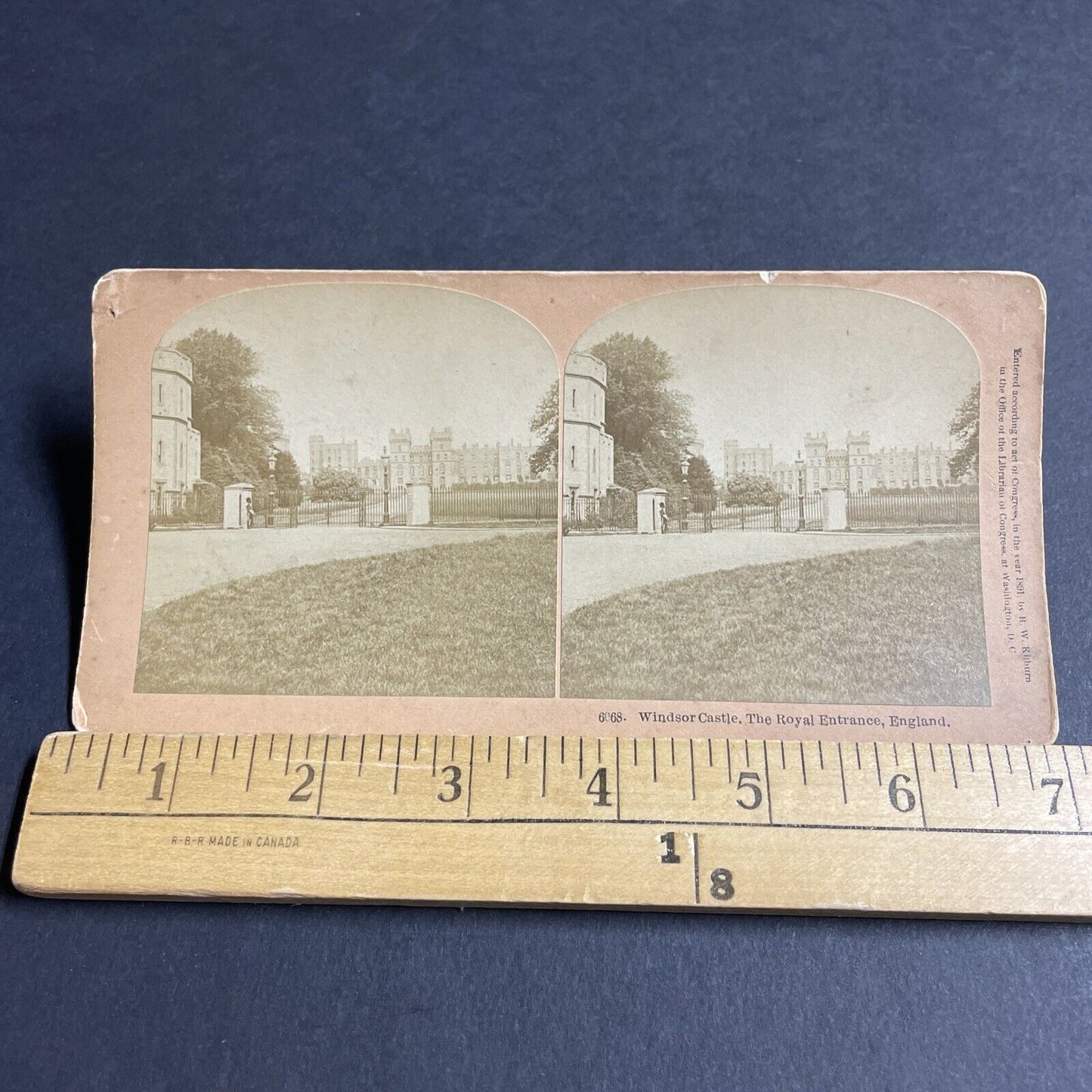 Antique 1891 The Royal Entrance At Windsor Castle Stereoview Photo Card P4397