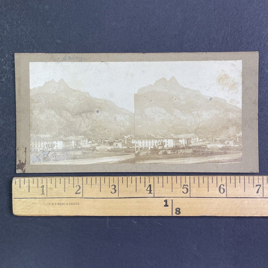 Sallanches Village Savoie France Stereoview Antique c1855 Y1113