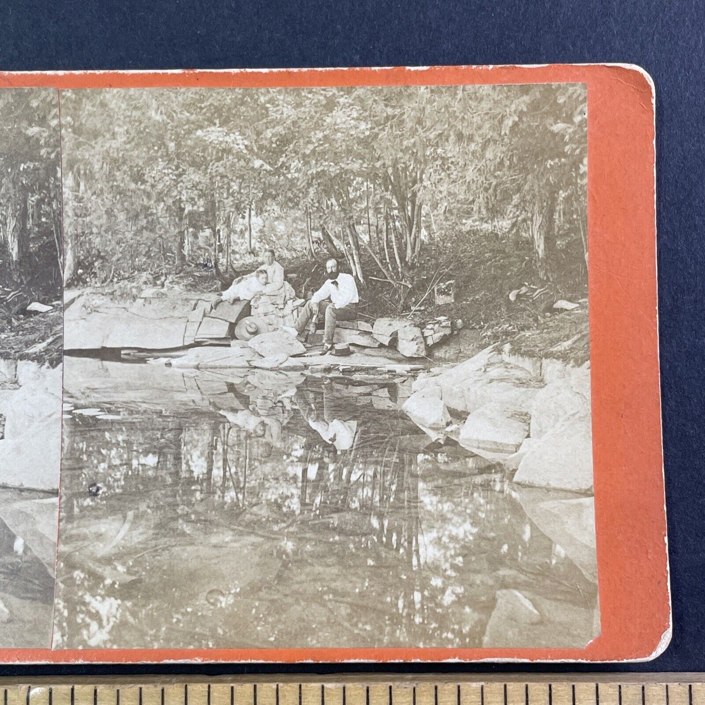 Ina Island Alexandria Bay Stereoview Thousand Islands New York c1867 Y172
