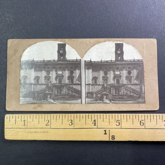 Monte Cavallo Rome Italy Stereoview Very Early Photo Antique c1850s Y007