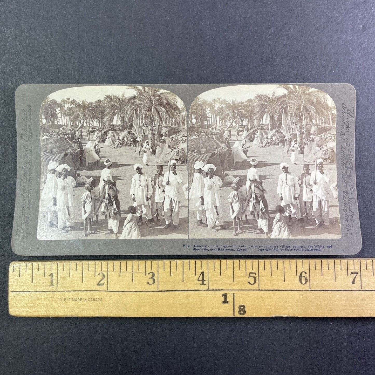 Witch Dancing Voodoo Ceremony Sudan Africa Stereoview Antique c1902 Y954