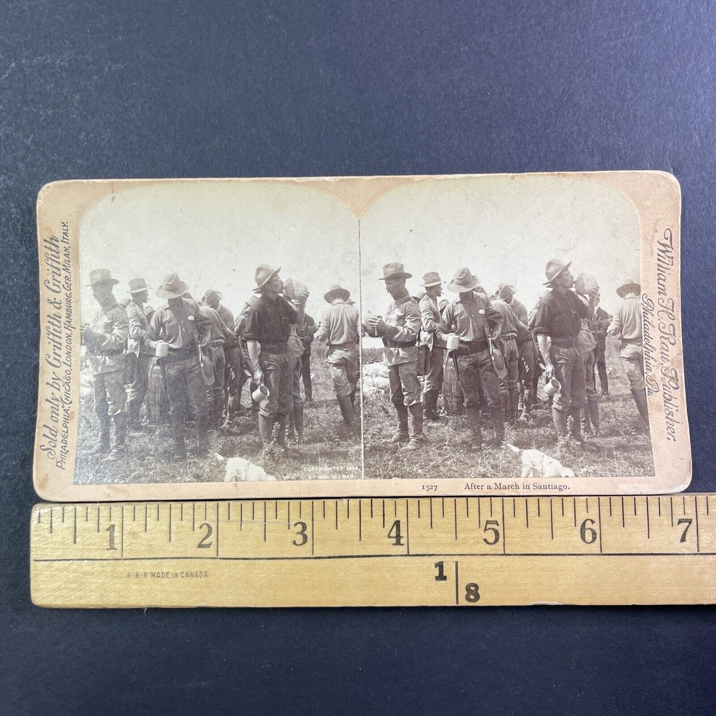 US Troops in Santiago Cuba Stereoview Spanish American War Antique c1898 X3837