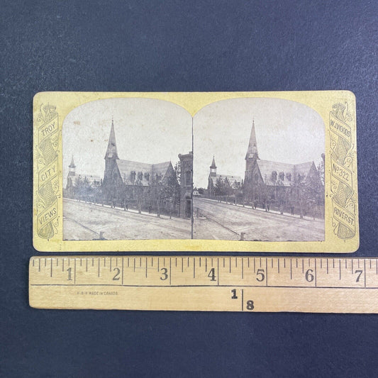 Church of the Ascension in Troy New York Stereoview W. Woods c1870s Y1001