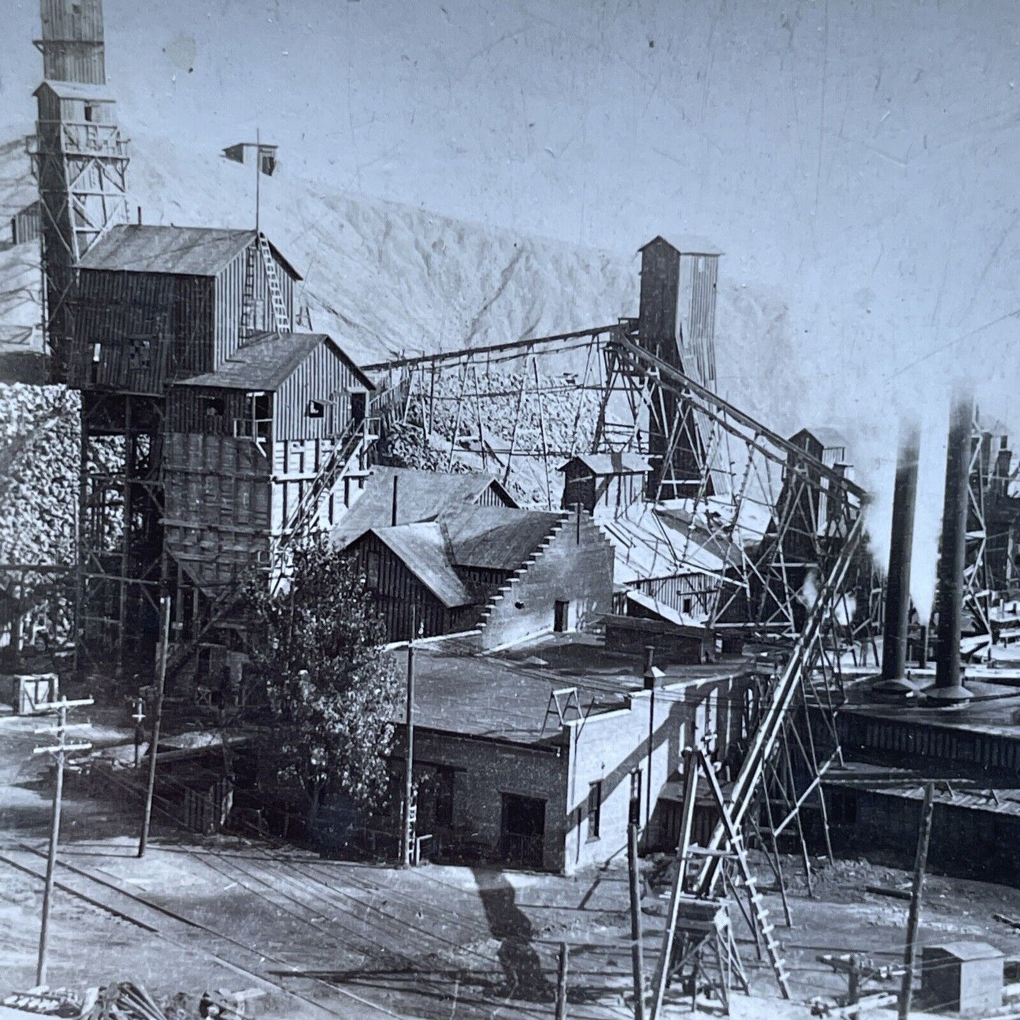 Antique 1906 Lead Mining In Joplin Missouri Stereoview Photo Card P2424