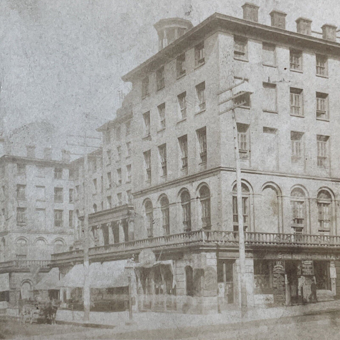 Burnet House Cincinnati Ohio Stereoview Photo Card Antique c1875 X1262