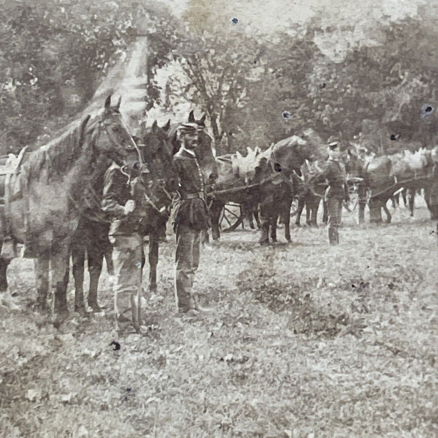 Civil War Union Cavalry Stereoview West Point Academy NY Antique c1865 X1352