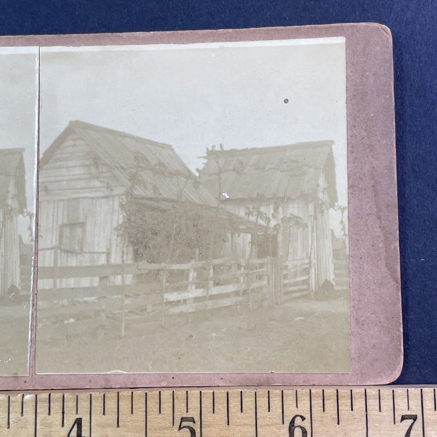 Hermit Shack Stereoview Very Poor Family Home Antique c1890 X1810