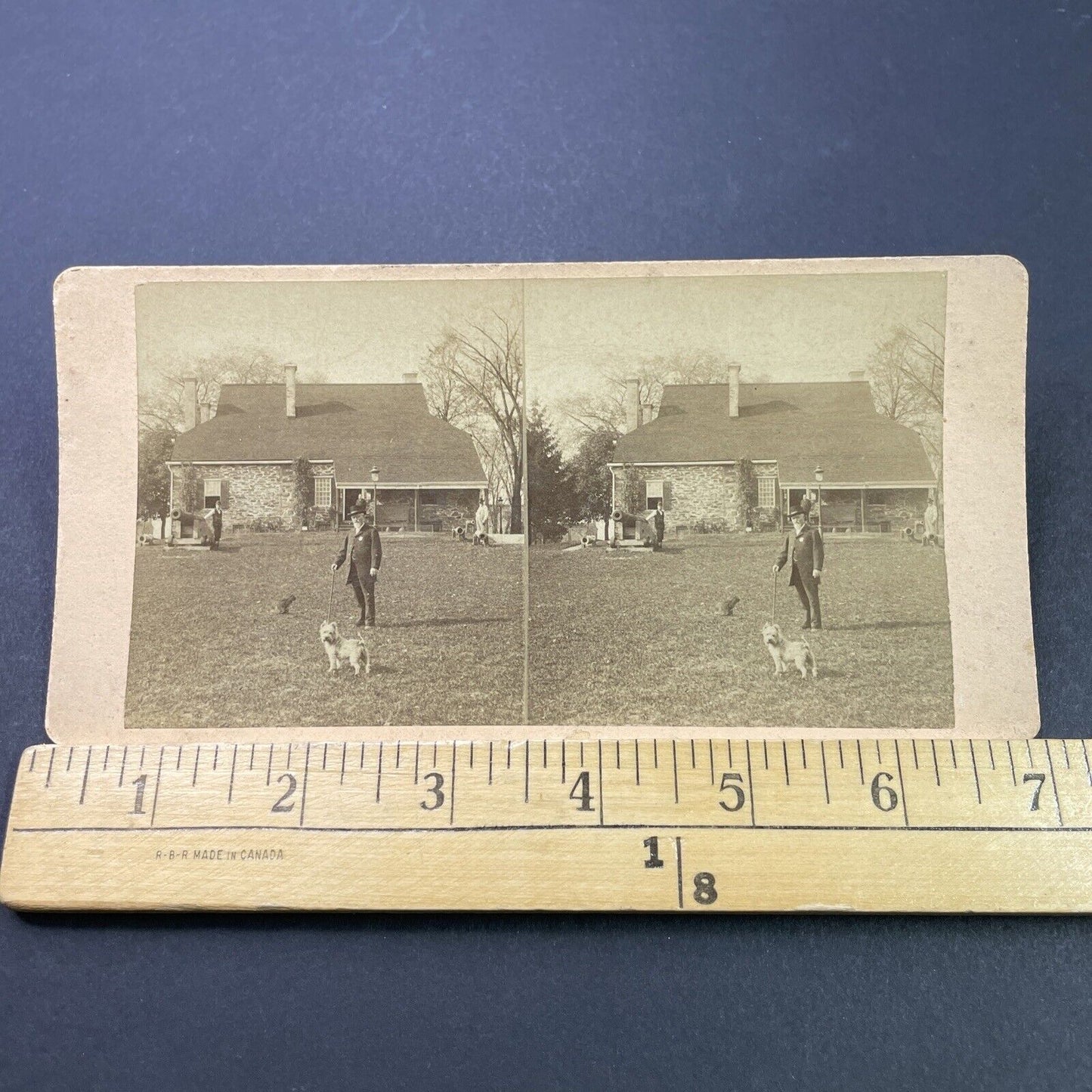 Antique 1870s Washington's Headquarters Newburgh NY Stereoview Photo Card P3116