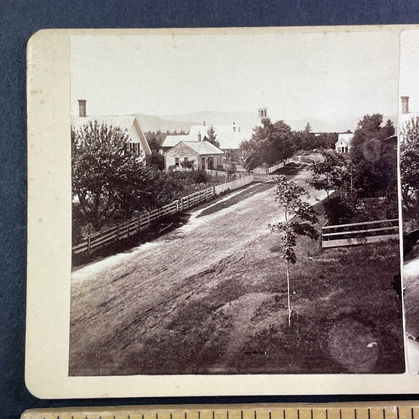 Campton Village New Hampshire Stereoview E.J. Young Antique c1870s Y882