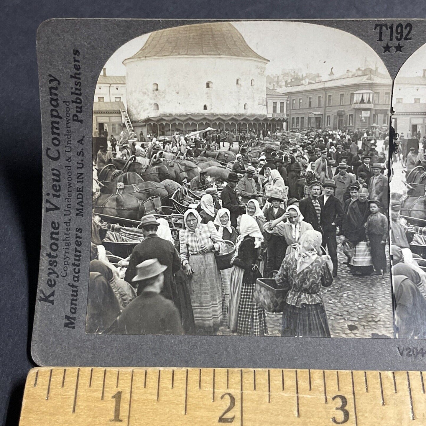 Antique 1905 Finland Women In Traditional Clothes Stereoview Photo Card P4524