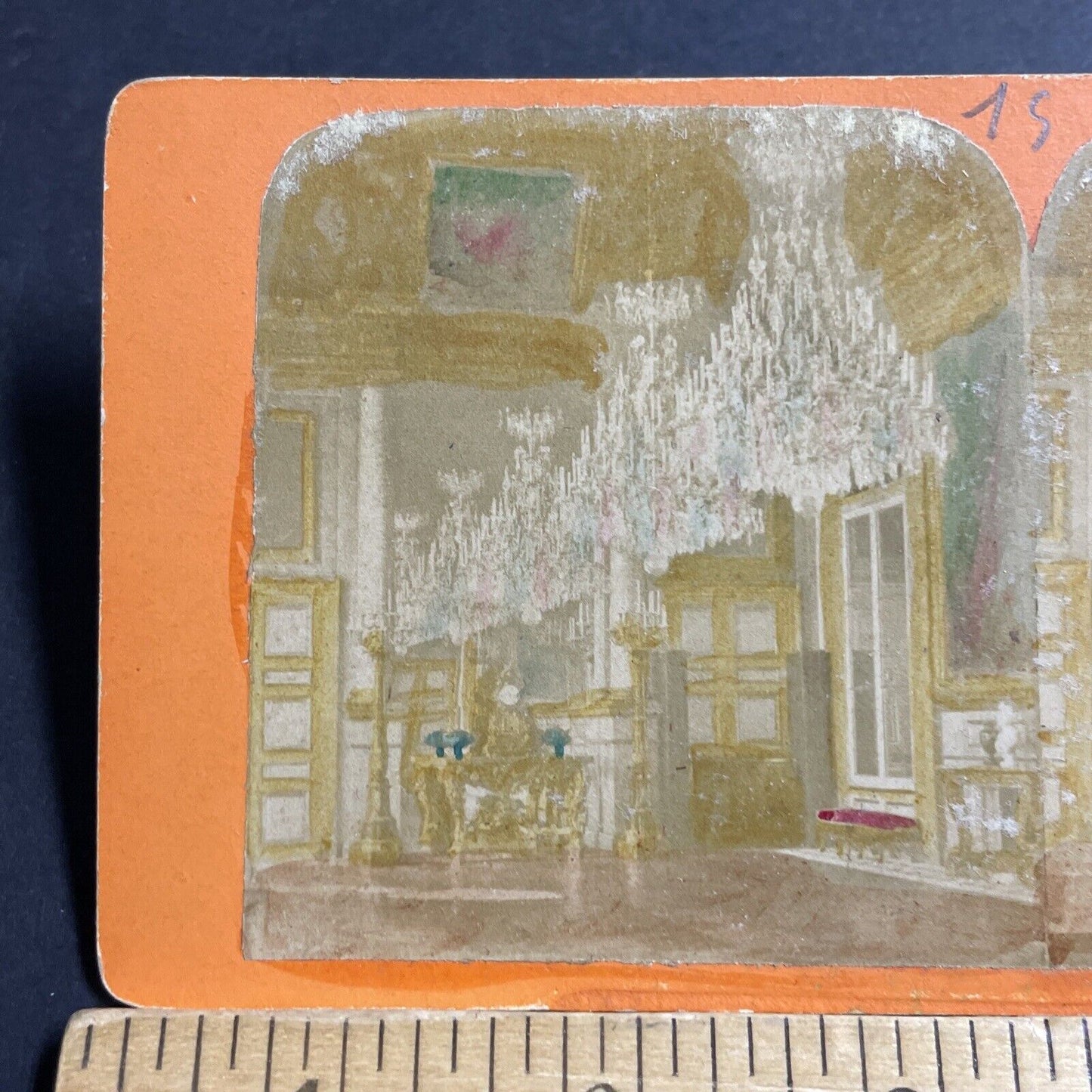 Antique 1850s Tuileries Palace The Diane Room Paris Stereoview Photo Card P5189