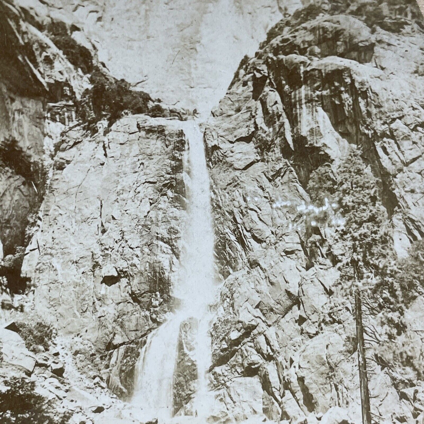 Antique 1880s Waterfalls Yosemite Park California Stereoview Photo Card P1913