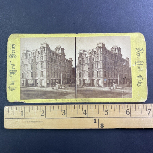 The YMCA Building Park Avenue Stereoview Manhattan New York City c1870s Y431