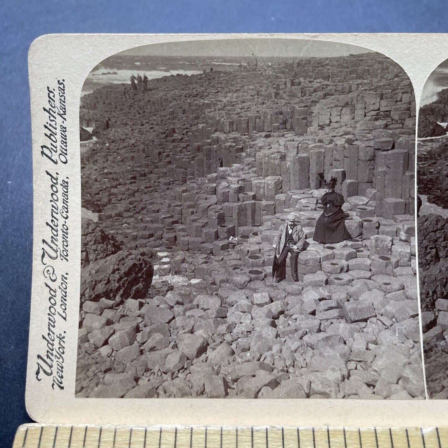 Antique 1899 Giant's Causeway Northern Ireland Stereoview Photo Card P2389