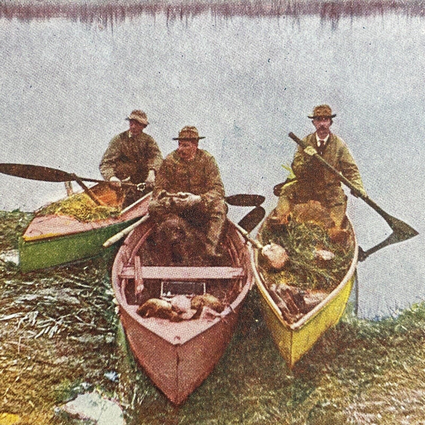 Antique 1899 Hunters Return With Wild Game Stereoview Photo Card P580-067