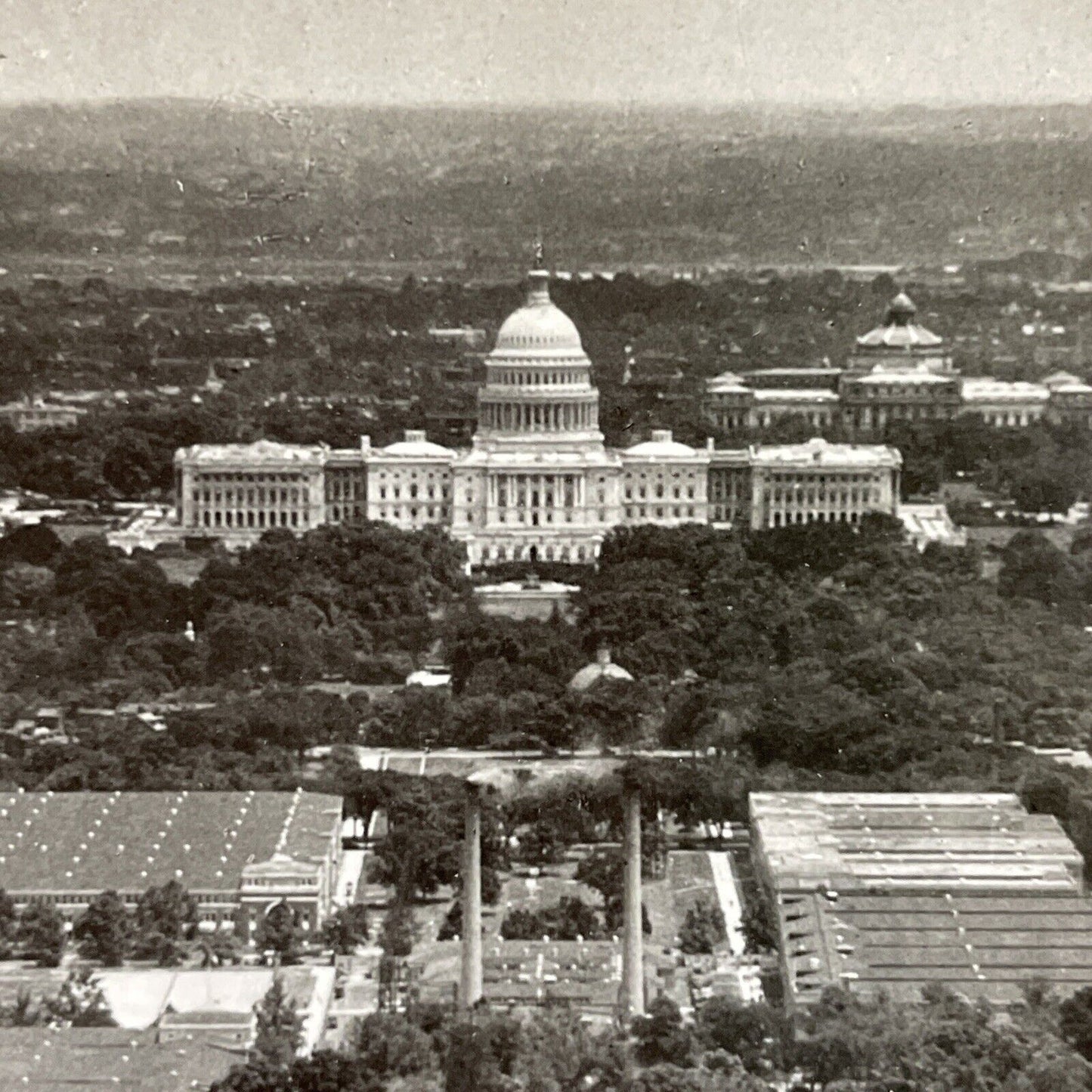 Antique 1920s The Capitol Building Washington DC Stereoview Photo Card V1872