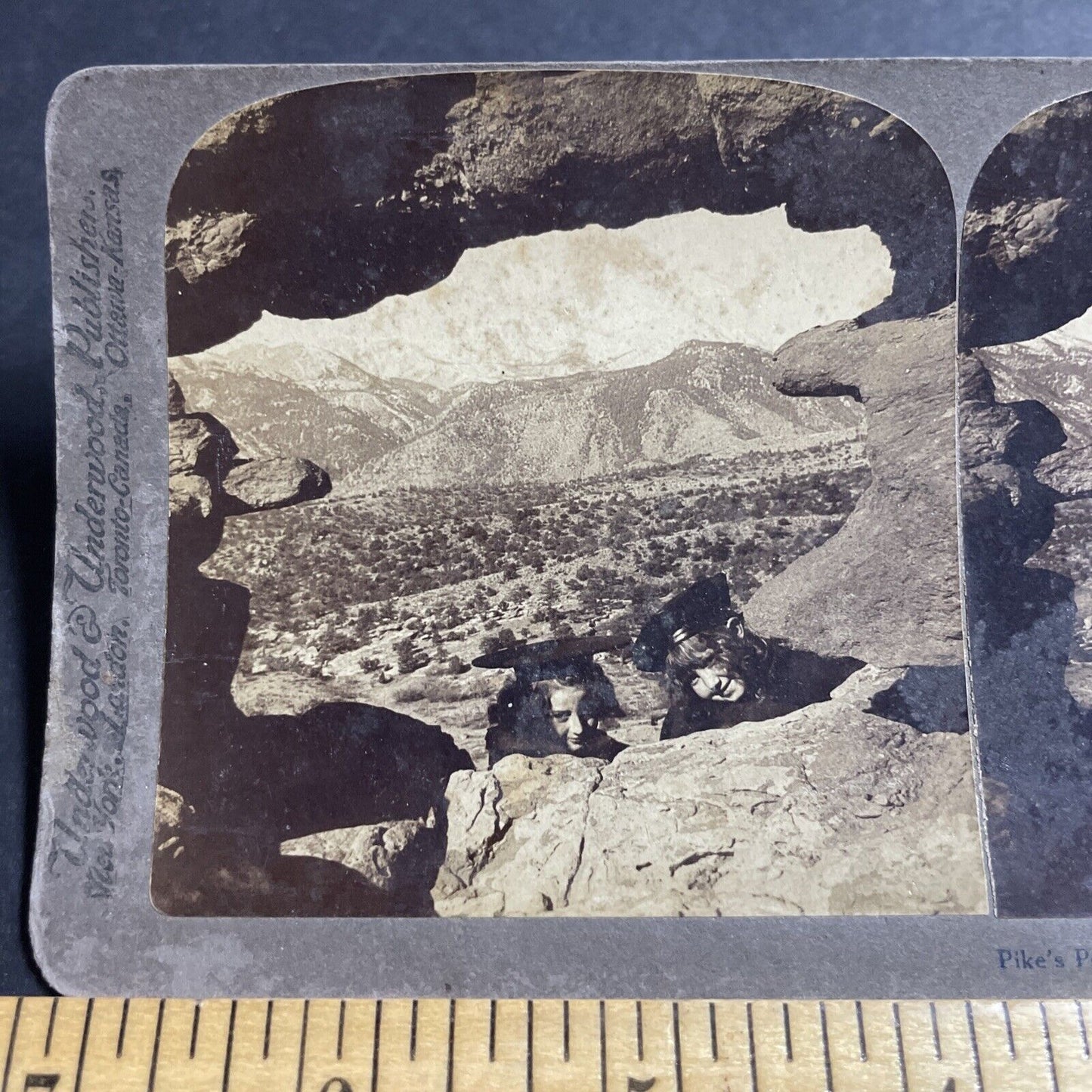 Antique 1901 Pikes Peak Garden Of Gods Colorado Stereoview Photo Card P4962