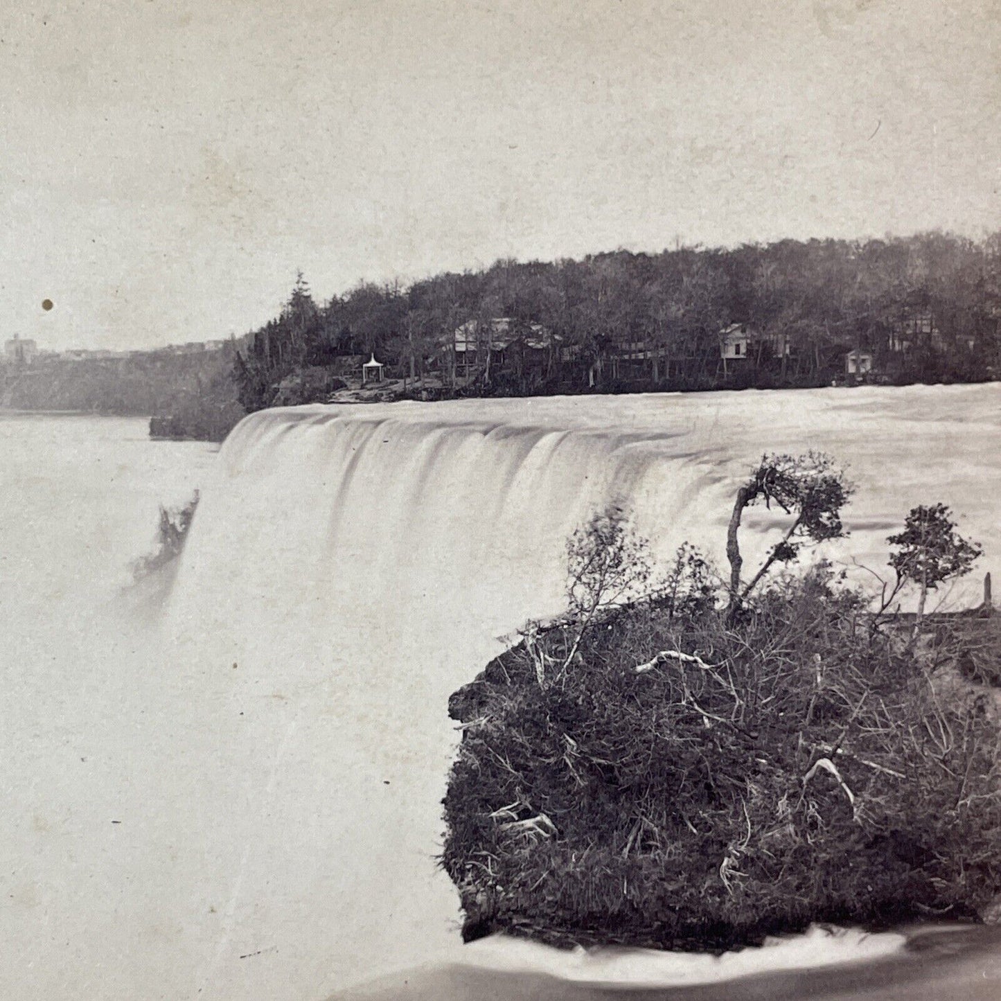 Goat Island Niagara Falls Ontario Canada Stereoview Antique c1870s Y1872