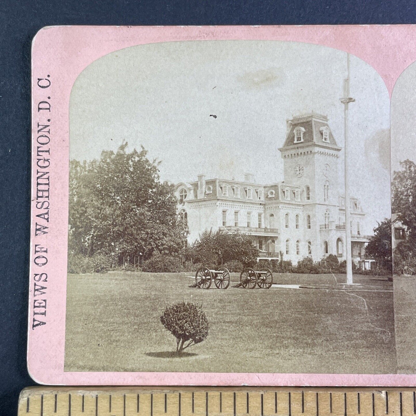 Scott Hall Washington DC Stereoview Soldier's Home Antique c1871 X3144