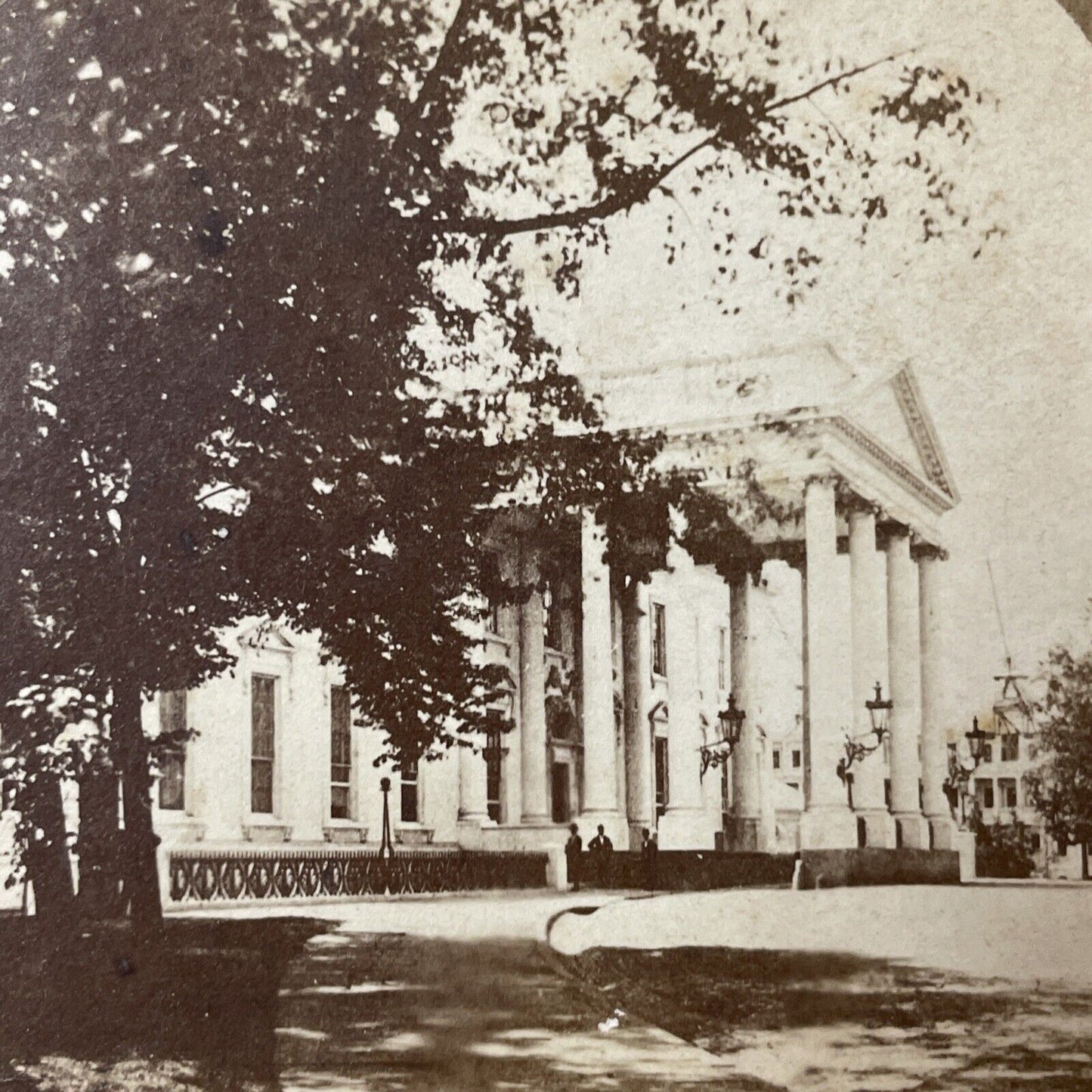 Antique 1870s The White House Washington DC Stereoview Photo Card P381-17